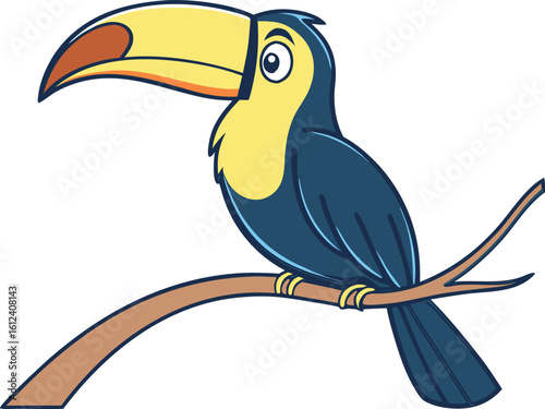 tropical bird toucan vector art transparent background