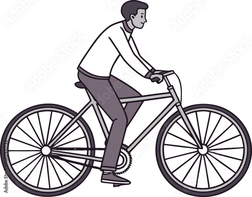 bicycle rider vector graphic icon

