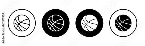 Basketball icon symbol for apps and websites. Basketball ball sign and symbol