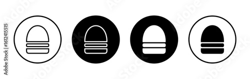 Burger icon symbol for apps and websites. burger sign and symbol. hamburger