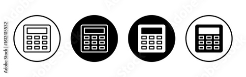 Calculator icon symbol for apps and websites. Accounting calculator sign and symbol.