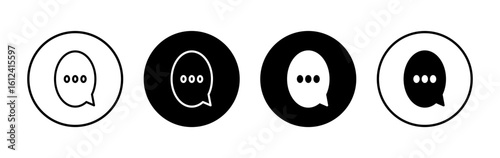Chat icon symbol for apps and websites. speech bubble sign and symbol. comment icon. message
