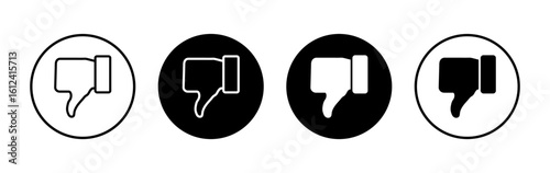 Dislike icon vector. dislike sign and symbol. Hand with thumb down
