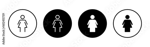 Female icon symbol for apps and websites. woman sign and symbol