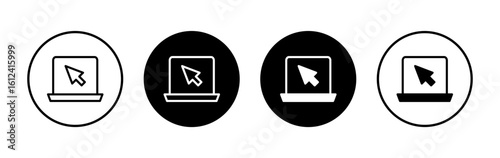 Laptop icon symbol for apps and websites. computer sign and symbol