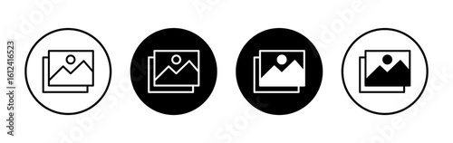 Picture icon symbol for apps and websites. photo gallery sign and symbol. image icon