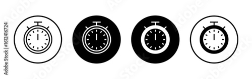 Stopwatch icon symbol for apps and websites. Timer sign and symbol. Countdown icon. Period of time