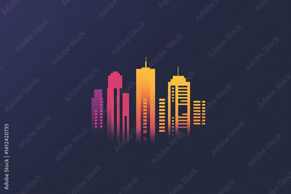 Fototapeta premium abstract city skyline vector illustration