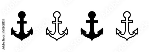 Anchor icon logo design. Anchor sign and symbol. Anchor marine icon.