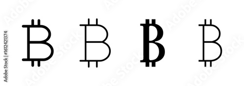 Bitcoin icon logo design. bitcoin sign and symbol. payment symbol. cryptocurrency logo