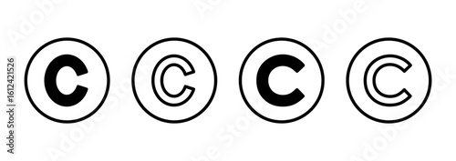 Copyright icon logo design. copyright sign and symbol