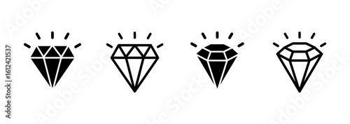 Diamond icon logo design. diamond gems sign and symbol