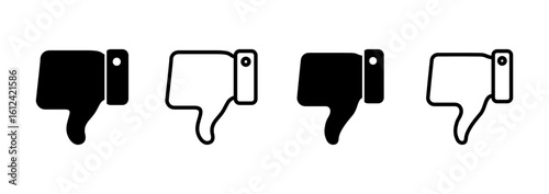Dislike icon logo design. dislike sign and symbol. Hand with thumb down