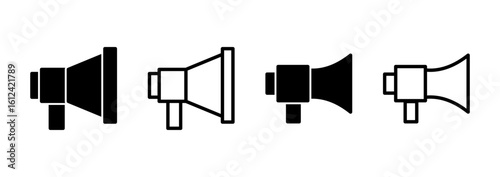 Megaphone icon logo design. Loudspeaker sign and symbol