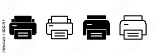 Print icon logo design. printer sign and symbol