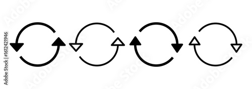Refresh icon logo design. Reload sign and symbol. Update icon.