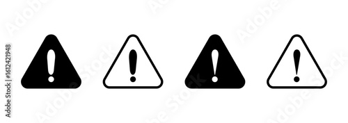 Exclamation danger icon logo design. attention sign and symbol. attention sign