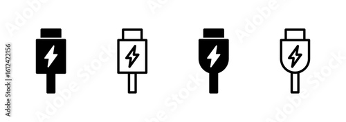 Usb icon logo design. Flash disk sign and symbol. flash drive sign. usb charging