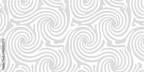Abstract seamless pattern with light gray swirls and wavy lines. Vector background.
