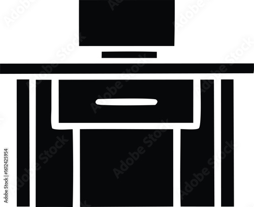 Minimalist Workspace Setup Modern Desk Icon for Digital Nomads & Remote Work