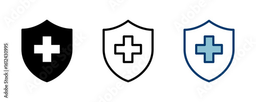 Health insurance icon vector isolated on white background. Insurance health document icon