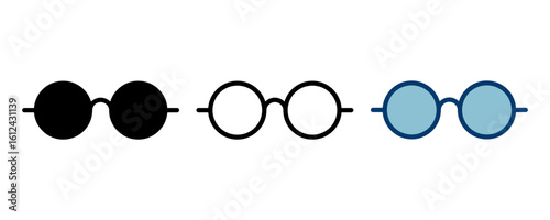 Glasses icon vector isolated on white background. Stylish Eyeglasses. Glasses vector. Optical concept