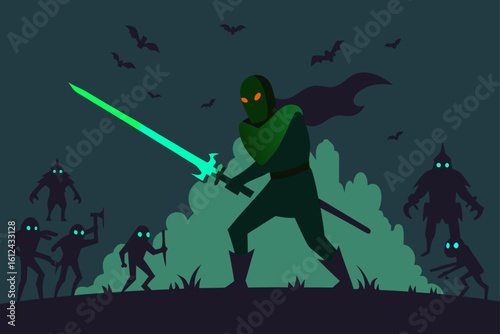 phantom knight glowing sword