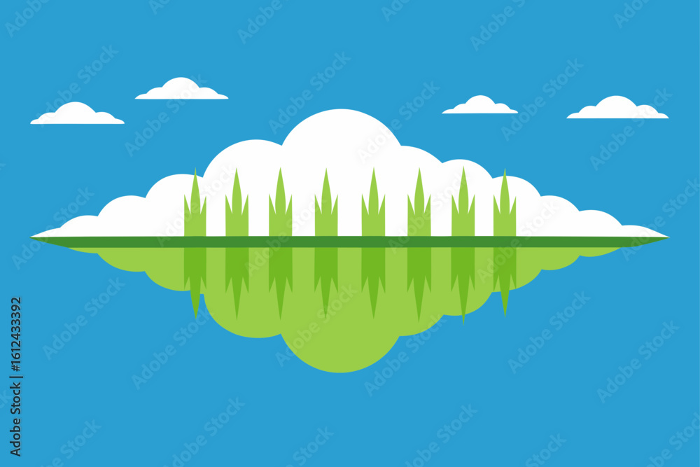 Fototapeta premium upside down cloud reflection