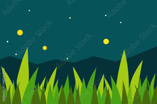 rice field glowing fish leap