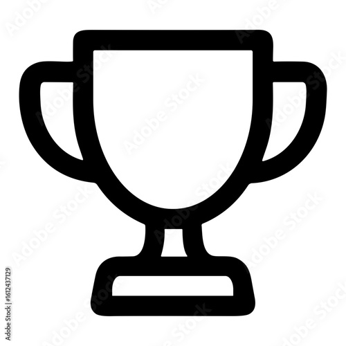 Simple Outline Handdrawn Trophy Cup Symbol Achievement Reward Icon