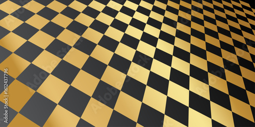 chess board pattern gold and black