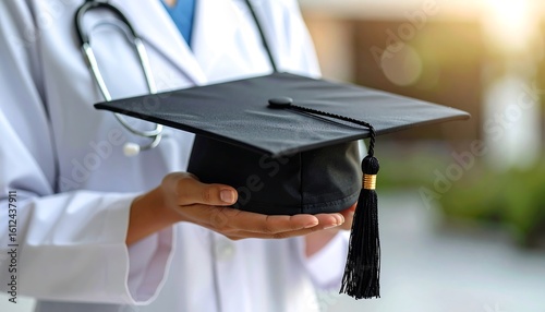 Doctor holding graduation cap (6)