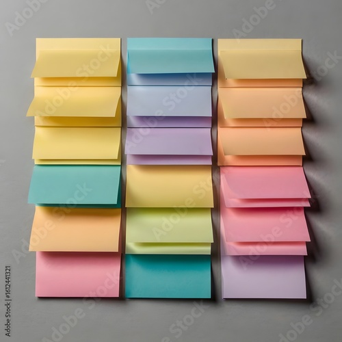 set of colored paper sheets