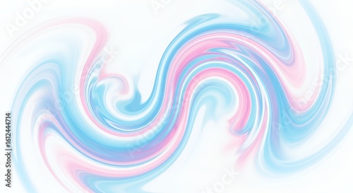 Abstract swirls of pastel blue and pink create a dreamy, ethereal background ideal for design projects needing a soft, feminine touch.