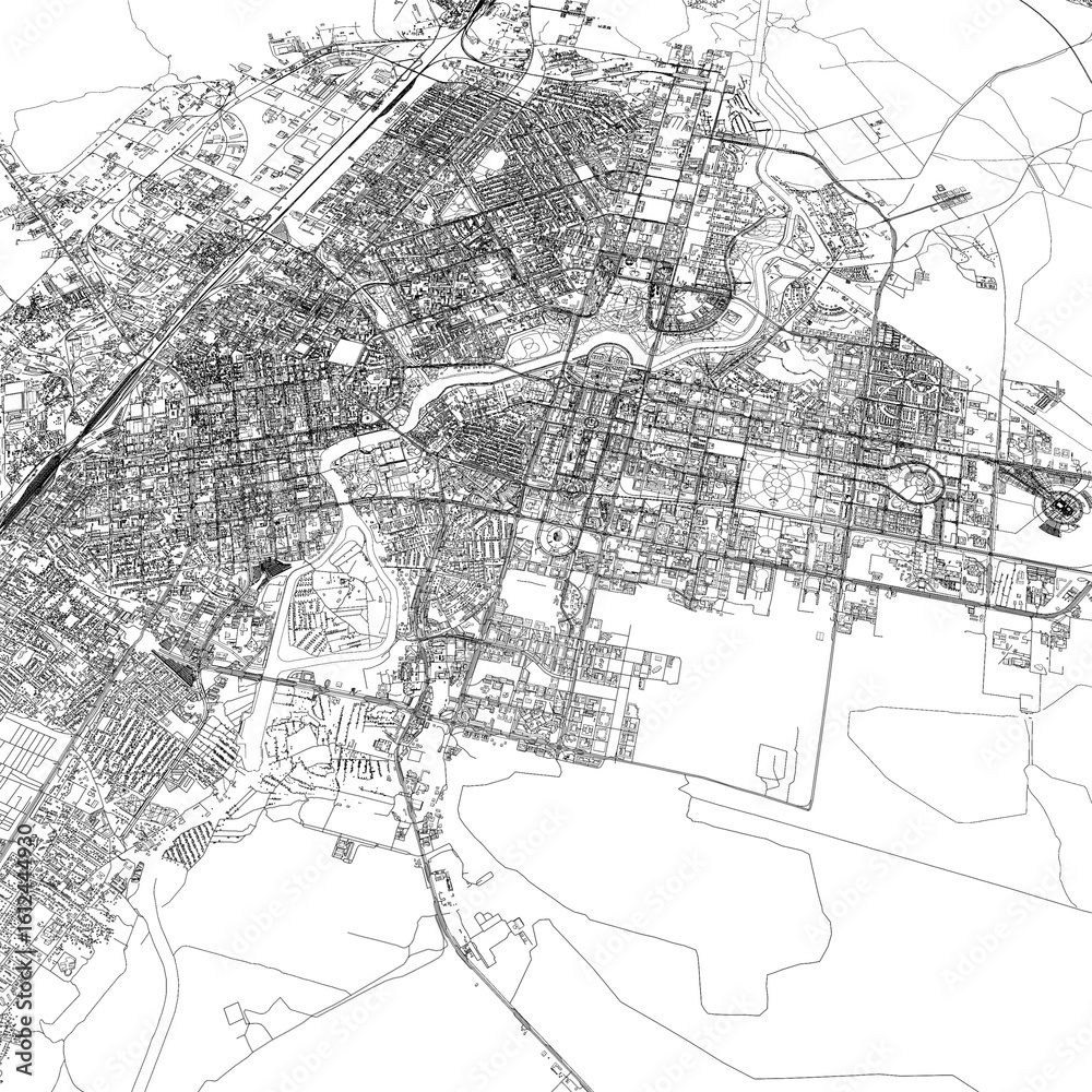 Fototapeta premium 3D illustration of city and urban in Astana Kazakhstan