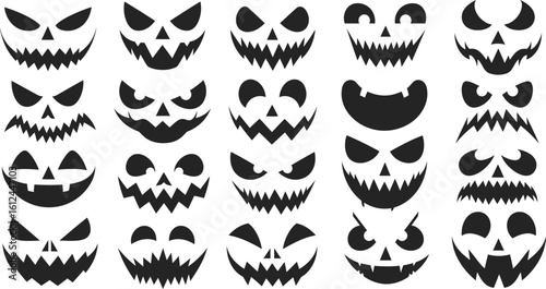 Set of Scary Halloween Pumpkins - Spooky Cut Designs