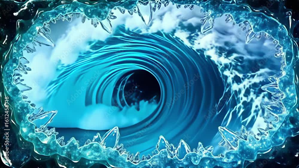 Focused on elegance, the Ice crystal Border Frame fracturing with cool glimmers invites a cascade of emerald greens and deep blues that undulate rhythmically, producing an immersive wave