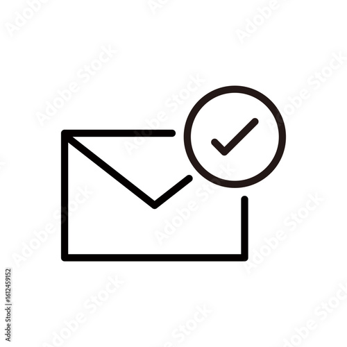 チェックマーク付きのメール