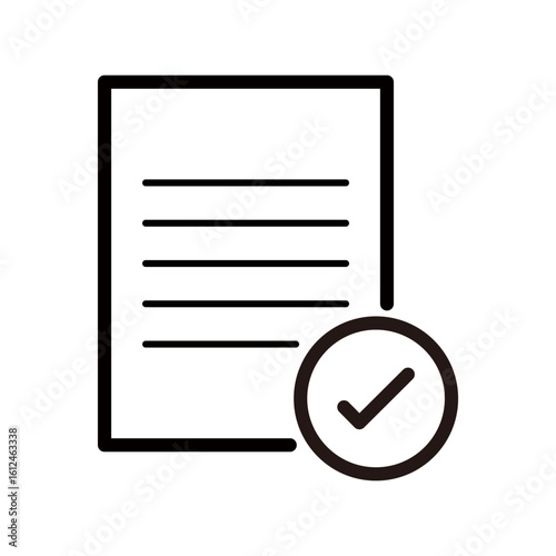 チェックマーク付きの書類