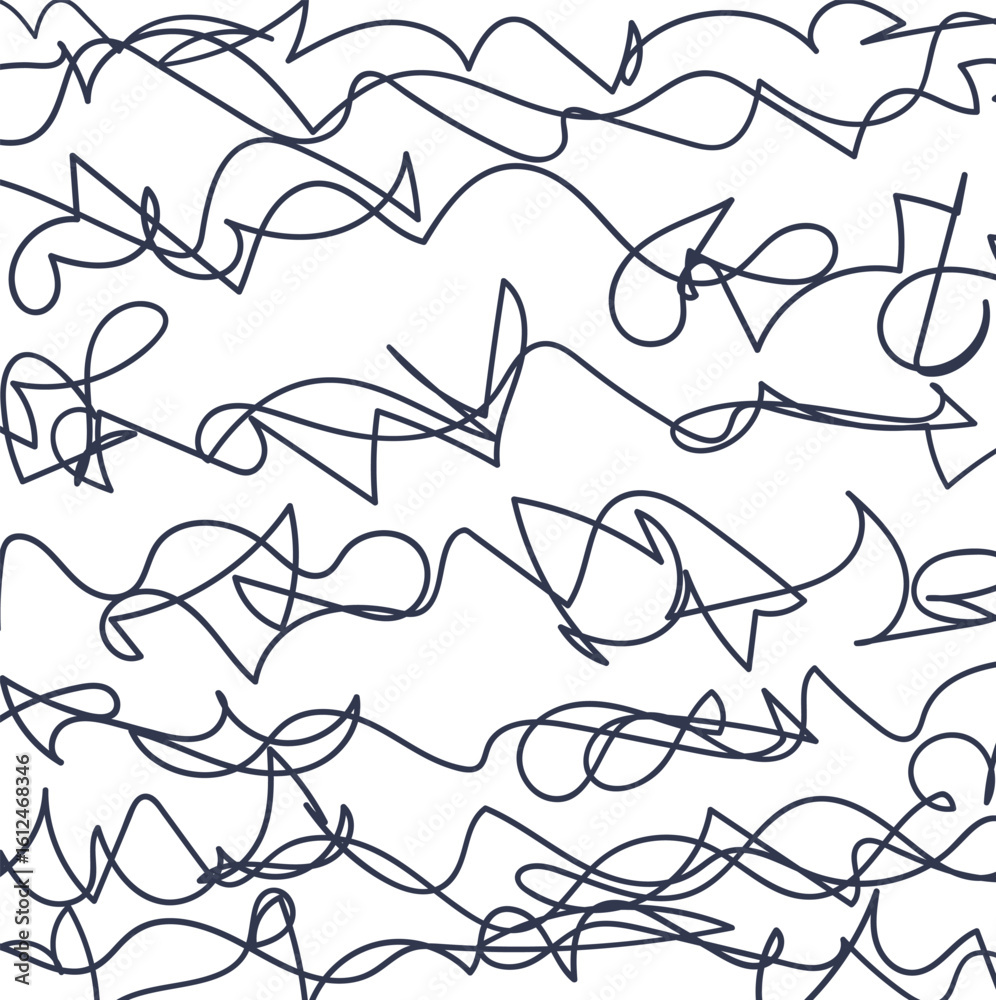 Fototapeta premium Line art with tangled wires or stripes