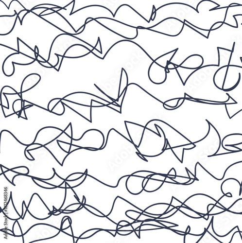 Line art with tangled wires or stripes
