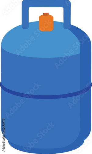 blue gas canister vector art illustration