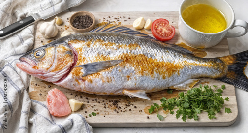 trout on a plate