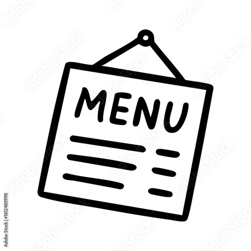 メニュー　線画　手書き