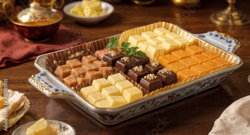 sweet dessert with chocolate