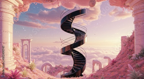 Surreal spiral staircase
