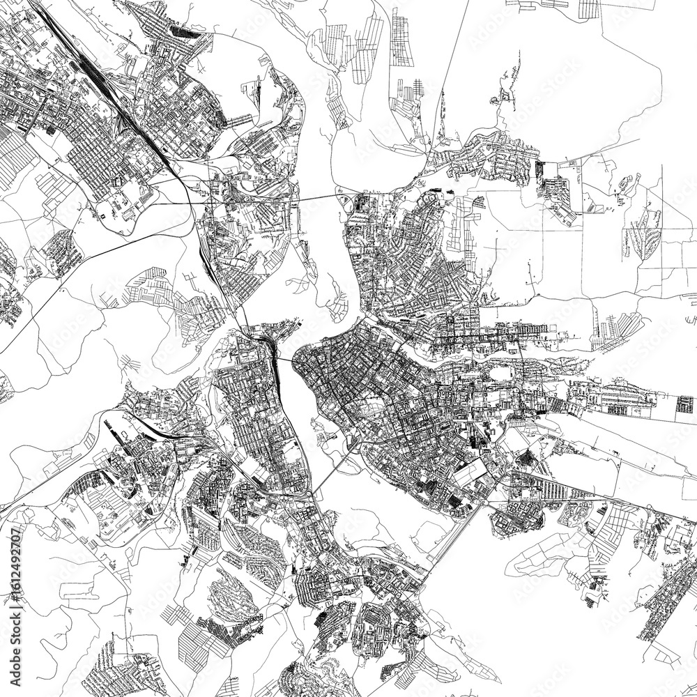 Fototapeta premium 3D illustration of city and urban in Irkutsk Russia