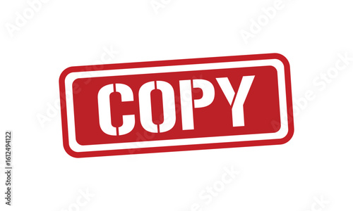COPY red stamp text vector, rubber stamp