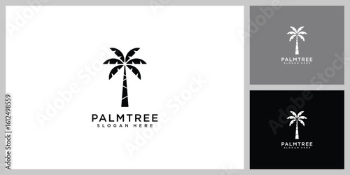palm tree logo vector design template