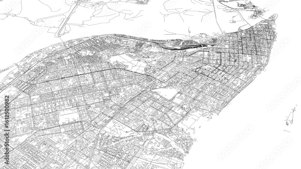 Obraz premium 3D illustration of city and urban in Samara Russia